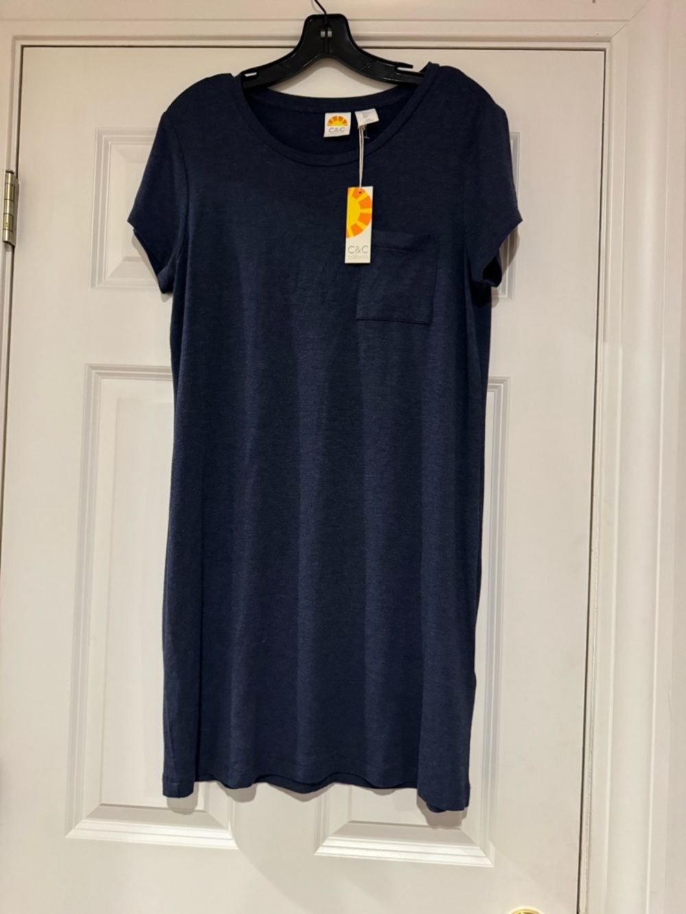 C&C California Navy Blue Pocket T-Shirt Dress